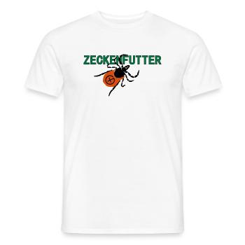 Zeckenfutter - Männer T-Shirt - Weiß - Vorne - AI Model Male 178 dark (178cm)