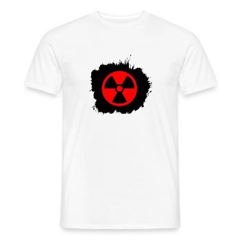 Red, red Radioactive, radioactivity symbol - Men's T-Shirt - white - Front - AI Model Male 178 dark (178cm)