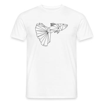 Art Low Poly - Guppy - T-shirt homme - blanc - Devant - AI Model Male 178 dark (178cm)