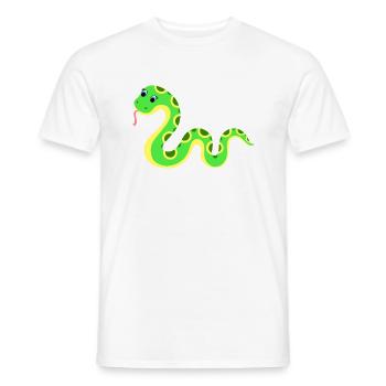 Snake - Men's T-Shirt - white - Front - AI Model Male 178 dark (178cm)