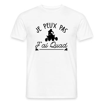 je peux pas j'ai quad - humour - T-shirt homme - blanc - Devant - AI Model Male 178 dark (178cm)