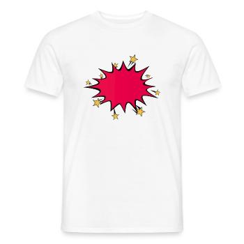 bulle explosion etoile eclate dessin - T-shirt homme - blanc - Devant - AI Model Male 178 dark (178cm)