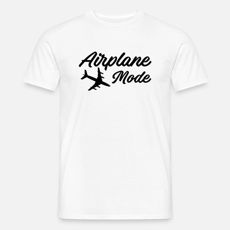 Flugzeugmodus - Männer T-Shirt - Weiß