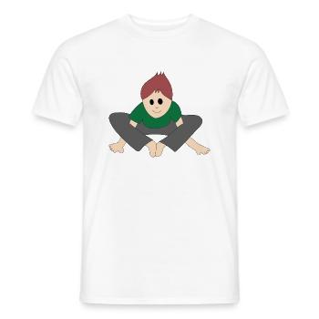 Yoga pose the turtle - Men's T-Shirt - white - Front - AI Model Male 178 dark (178cm)