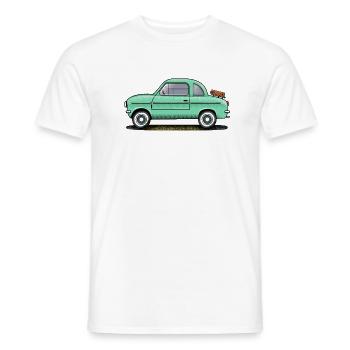 Voiture automobile : En route pour un beau voyage - T-shirt homme - blanc - Devant - AI Model Male 178 dark (178cm)