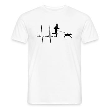 Canicross Männer Hundesport Joggen Geschenk Idee - Männer T-Shirt - Weiß - Vorne - AI Model Male 178 dark (178cm)