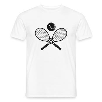Tennis, tennis tennis players - Men's T-Shirt - white - Front - AI Model Male 178 dark (178cm)