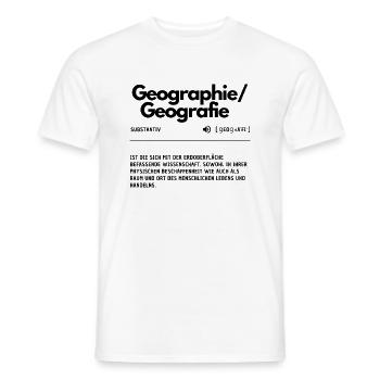 Geografie - Männer T-Shirt - Weiß - Vorne - AI Model Male 178 dark (178cm)