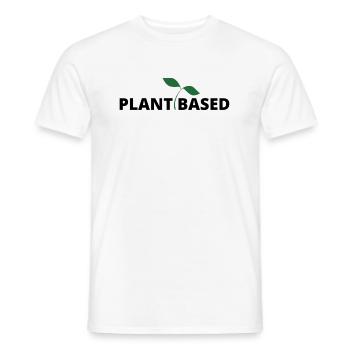 Plant Based - Männer T-Shirt - Weiß - Vorne - AI Model Male 178 dark (178cm)