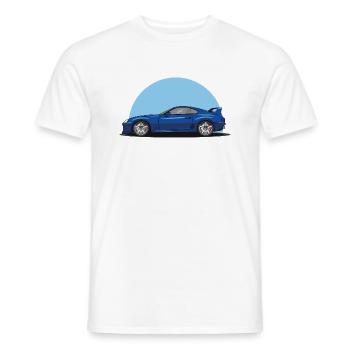 Japanischer Sportwagen Supra aufgehende Sonne blau - Männer T-Shirt - Weiß - Vorne - AI Model Male 178 dark (178cm)