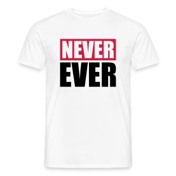 Never Ever Bar - Men's T-Shirt - white - Front - AI Model Male 178 dark (178cm)
