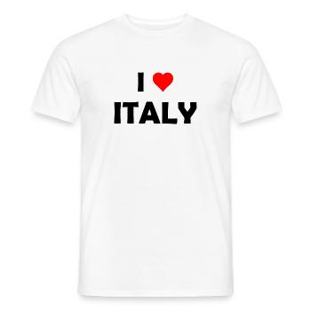 I love Italy - Italien - Italia - Men's T-Shirt - white - Front - AI Model Male 178 dark (178cm)