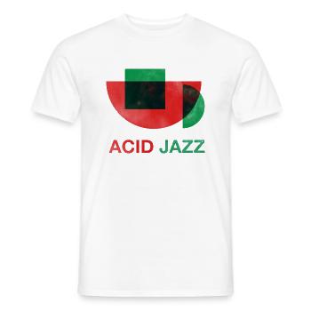 Acid Jazz Music Trip Hop - Men's T-Shirt - white - Front - AI Model Male 178 dark (178cm)