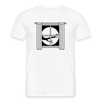 Aussicht Mond Nacht Baum - Männer T-Shirt - Weiß - Vorne - AI Model Male 178 dark (178cm)