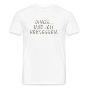lustiger Spruch Schrift verrgessen Sommer Sonne - Männer T-Shirt - Weiß - Vorne - AI Model Male 178 dark (178cm)