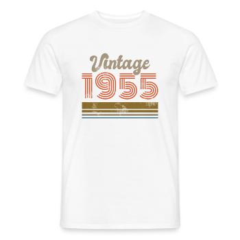 Anniversaire Vintage 1955 Édition Limitée - 1955 - T-shirt homme - blanc - Devant - AI Model Male 178 dark (178cm)