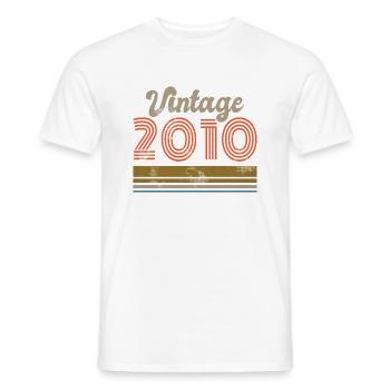 Anniversaire Vintage 2010 Édition Limitée - 2010 - T-shirt homme - blanc - Devant - AI Model Male 178 dark (178cm)