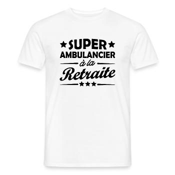super ambulancier à la retraite - T-shirt homme - blanc - Devant - AI Model Male 178 dark (178cm)