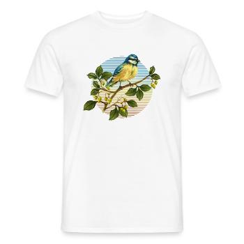 Colorful bird - Men's T-Shirt - white - Front - AI Model Male 178 dark (178cm)