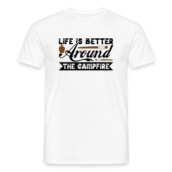 Life Is Better Around The Campfire - Männer T-Shirt - Weiß - Vorne - AI Model Male 178 dark (178cm)
