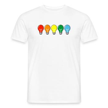 farbige Glühbirnen - Männer T-Shirt - Weiß - Vorne - AI Model Male 178 dark (178cm)