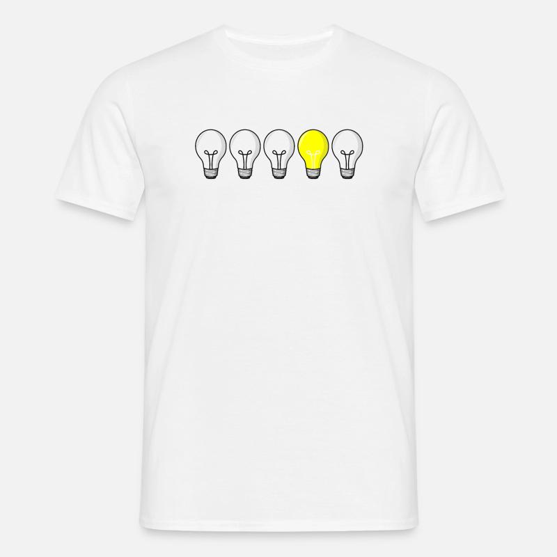 5 light bulbs - light on - Men's T-Shirt - white