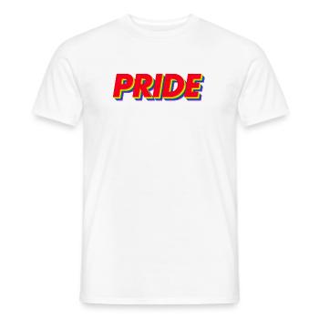 Pride 3D Regenbogenfarben - Männer T-Shirt - Weiß - Vorne - AI Model Male 178 dark (178cm)