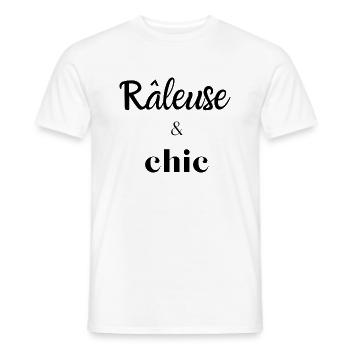 râleuse et chic - T-shirt homme - blanc - Devant - AI Model Male 178 dark (178cm)