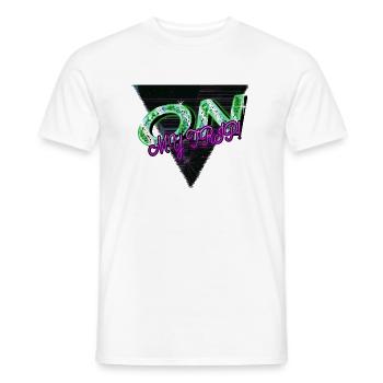hiking calligraphic cool present idea attitude - Men's T-Shirt - white - Front - AI Model Male 178 dark (178cm)