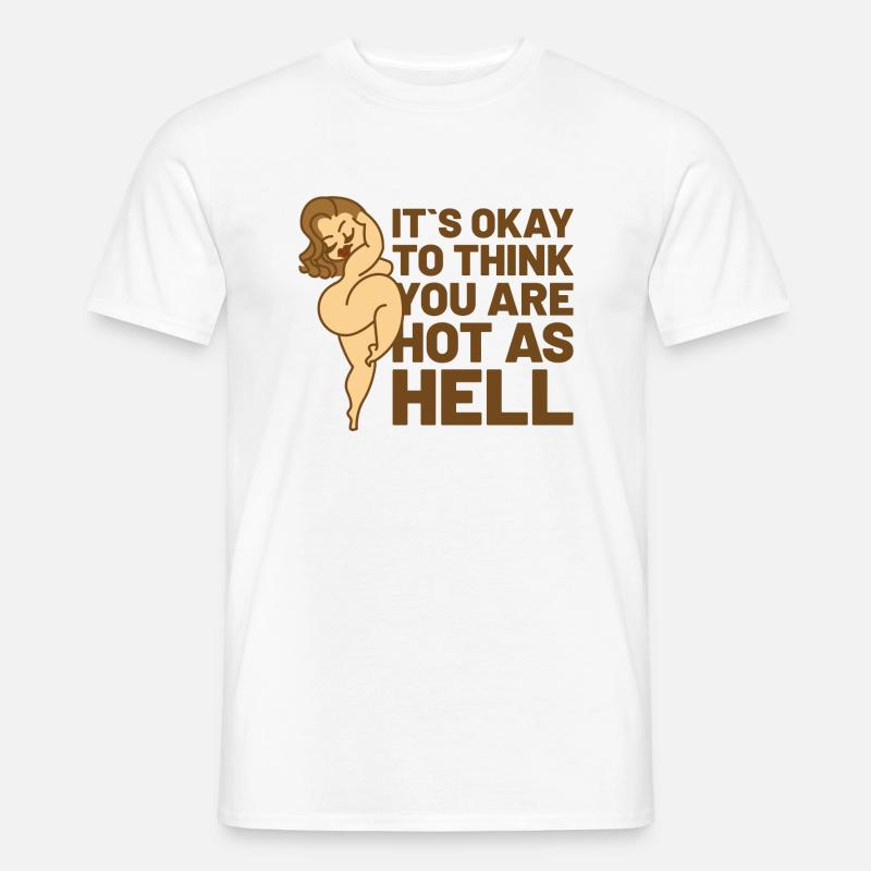 curvy hot as hell - Männer T-Shirt - Weiß