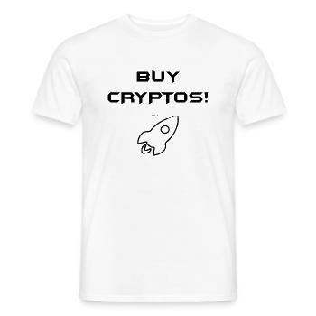 Bitcoin Trading Crypto Aktien - Männer T-Shirt - Weiß - Vorne - AI Model Male 178 dark (178cm)
