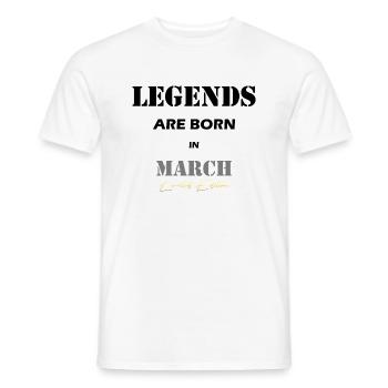 Mars Legends Cadeau noir - T-shirt homme - blanc - Devant - AI Model Male 178 dark (178cm)