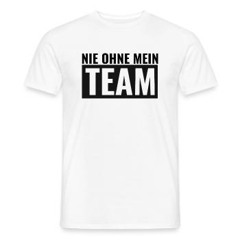 Team Design. Solidarität, Zusammenhalt, Stärke - Männer T-Shirt - Weiß - Vorne - AI Model Male 178 dark (178cm)