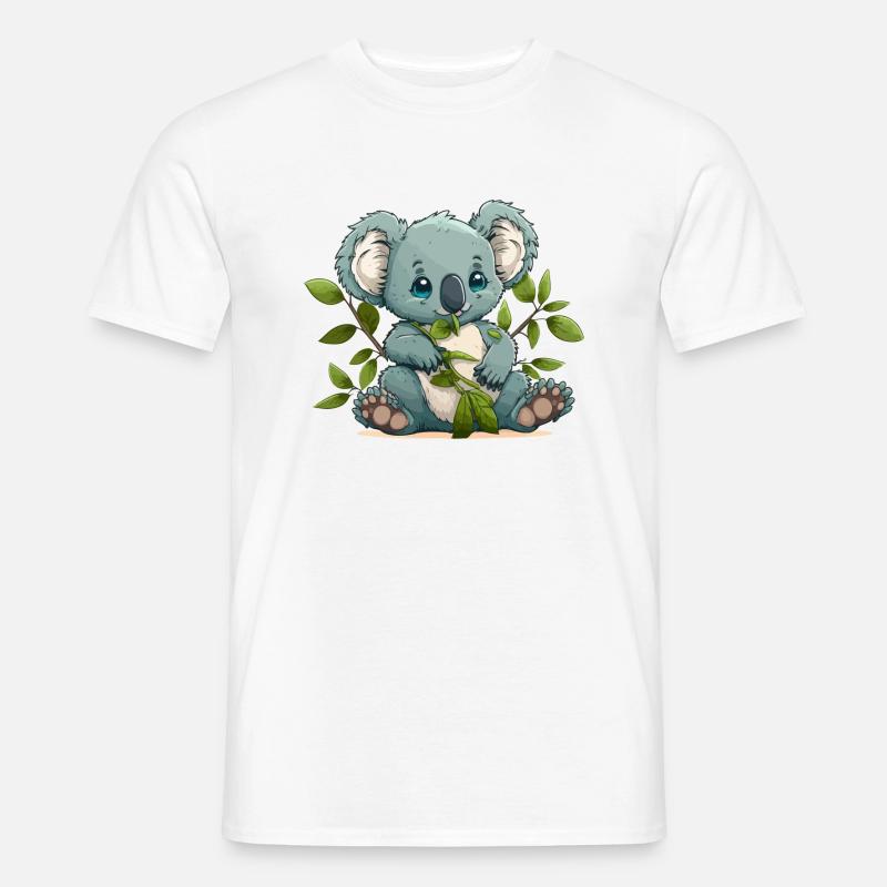 Koala Eukalyptus | T-Shirt - Männer T-Shirt - Weiß