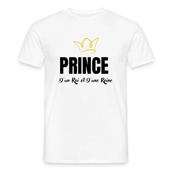 prince d'un roi et d'une reine - T-shirt homme - blanc - Devant - AI Model Male 178 dark (178cm)