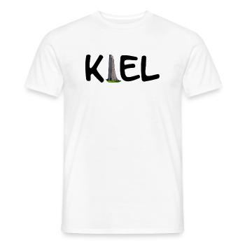 Kiel Logo - Laboer Ehrenmal (schwarz) - Männer T-Shirt - Weiß - Vorne - AI Model Male 178 dark (178cm)