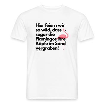 Flamingo Partyspruch-Mallorca Spruch/Motiv - Männer T-Shirt - Weiß - Vorne - AI Model Male 178 dark (178cm)