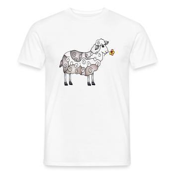 Mouton - T-shirt homme - blanc - Devant - AI Model Male 178 dark (178cm)