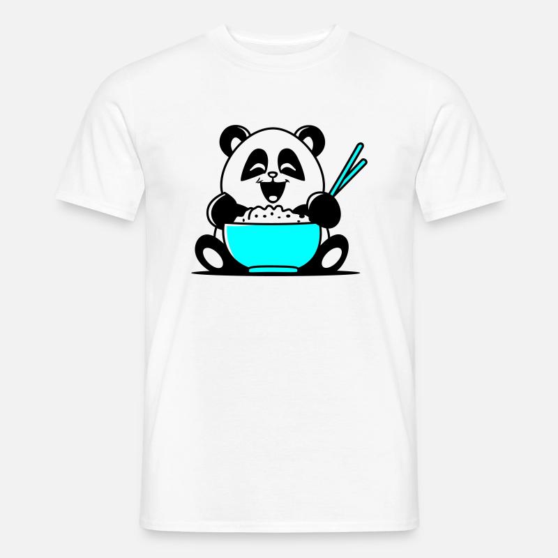Panda - Männer T-Shirt - Weiß