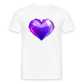 Valentine's Day, Wedding, Mother's Day, Love, Engagement - Men's T-Shirt - white - Front - AI Model Male 178 dark (178cm)
