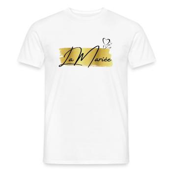 La mariée gold - T-shirt homme - blanc - Devant - AI Model Male 178 dark (178cm)