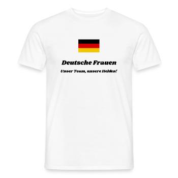 Fußball Weltmeisterschaft Deutsche Frauen 2023 - Männer T-Shirt - Weiß - Vorne - AI Model Male 178 dark (178cm)