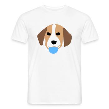 Visage de chiot 3 - T-shirt homme - blanc - Devant - AI Model Male 178 dark (178cm)