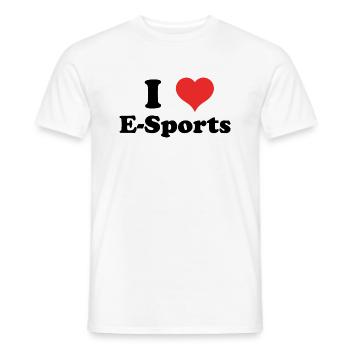 J’adore les sports électroniques - T-shirt homme - blanc - Devant - AI Model Male 178 dark (178cm)