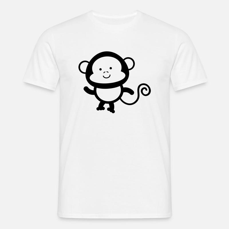monkey - Männer T-Shirt - Weiß