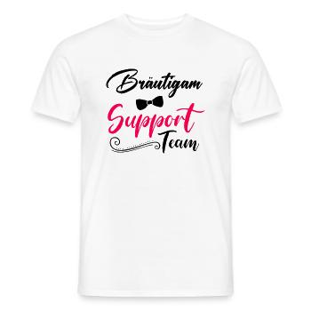 bräutigam support team - Männer T-Shirt - Weiß - Vorne - AI Model Male 178 dark (178cm)