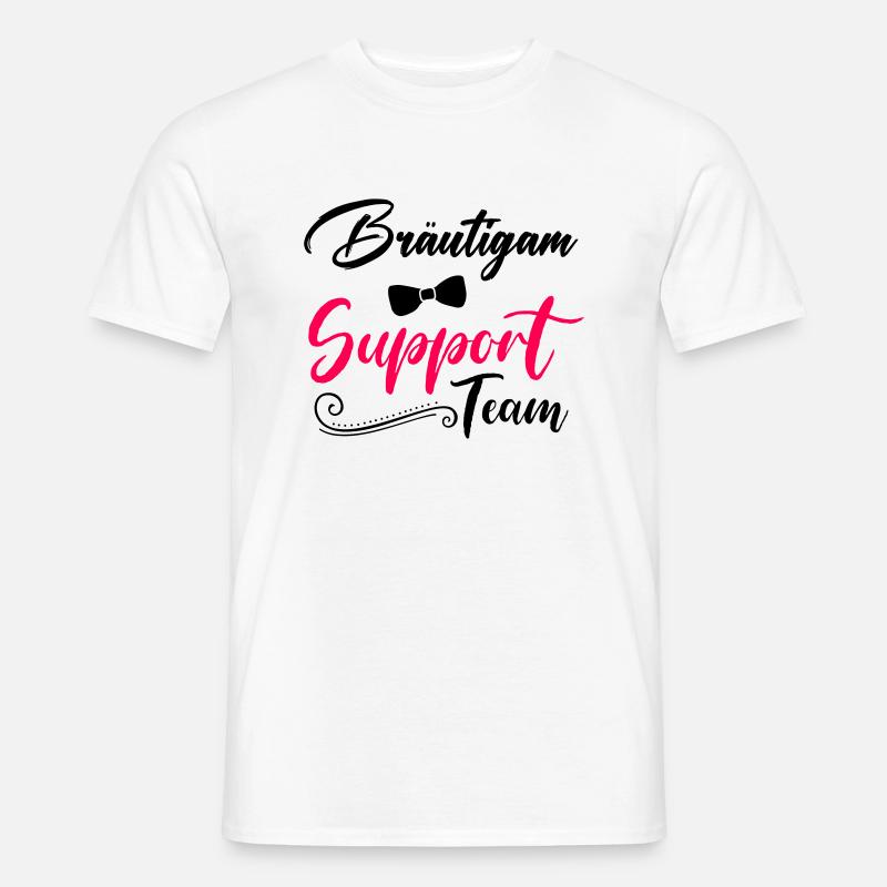 bräutigam support team - Männer T-Shirt - Weiß