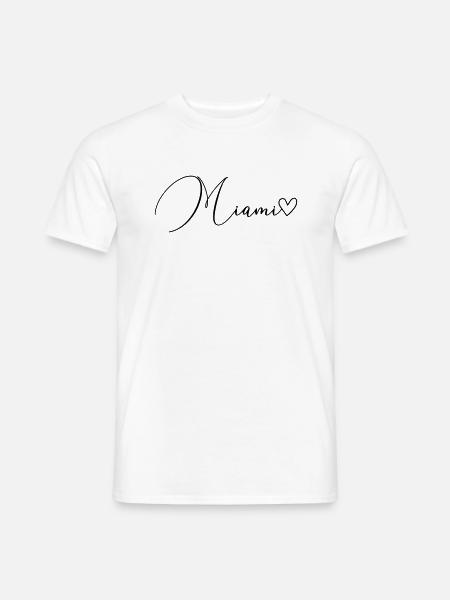 Miami Font - Men's T-Shirt - white