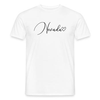 Nevada Schrift - Männer T-Shirt - Weiß - Vorne - AI Model Male 178 dark (178cm)