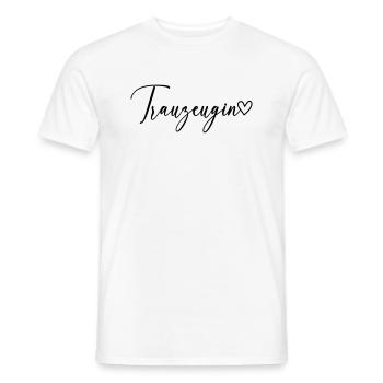 Trauzeugin Schrift - Männer T-Shirt - Weiß - Vorne - AI Model Male 178 dark (178cm)